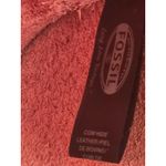 Fossil Austin Flap Salmon Genuine Leather Saddle Bag / Cross Body Purse Photo 9