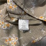 Hippie Rose  Floral Tan Blouse with Crochet Detail Photo 2