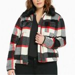 Torrid  Plaid Checkered Wool Bomber Jacket Sz 2 (2X) Photo 1
