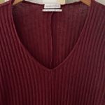 Urban Outfitters  Oversized Wine Burgundy Batwing Sweater Small Fall Knit V Neck Photo 1