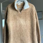 Berry n cream fuzzy pullover Tan Size M Photo 0