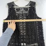 New Mix Cowgirl M Medium Crochet Vest Black Fringe Long Rodeo Whimsigoth Boho Photo 6