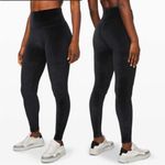 Lululemon Black Velvet Wunder Lounge HR Tight Velour Size 10 Photo 1