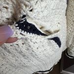 Tory Burch  Crochet Sweater Women M Ivory Open Knit Boho Cottagecore Cozy Classic Photo 4