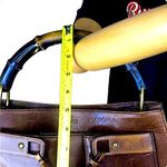 Gucci RARE  Oversized Bamboo Brown Leather Tall Shopper Tote Shoulder Bag COA Photo 11