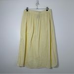 Pact  Women’s 100% Organic Cotton Butter Yellow Tulip Hem Mid Skirt Size L Photo 1