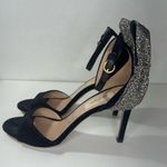 Valentino Garavani Black Velvet Sparkle Bow Strappy Heeled Sandal Photo 8