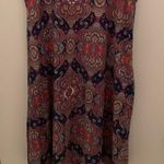 Pink Rose Patterned Sleeveless Dress Photo 4