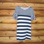 Lilly Pulitzer  Navy White Striped Jersey Dress Photo 2