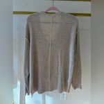 Women’s beige light tan knit sweater large Photo 2