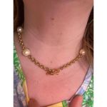 Vintage Costume Pearl and Gold choker style necklace Photo 1