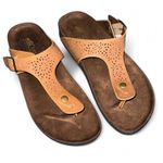 Cliffs Tan Cutout Thong Granola Sandals Size‎ 11 Photo 0