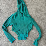 Out From Under Our from under cutoff teal hoodie  Photo 0