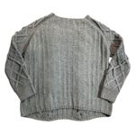 Line and Dot Sweater Chunky Cable Knit Wool / Nylon Small Gray Pullover Photo 1