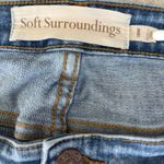 Soft Surroundings Jean 18W Ultimate Straight Crop Women Denim Boho Embroidery Photo 4