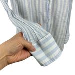 J.Crew Classic-fit soft gauze shirt blue white stripe womens Size 12 blue white Photo 4
