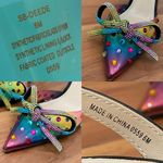 Betsey Johnson  "Deede" Embellished Rainbow Slingback Dress Pumps Size 6M Photo 13
