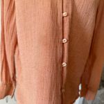 Asiatica Kansas City Terracotta Clay Tone Linen Button Down Orange Photo 3
