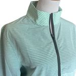 NWT Womens Mono B Boutique Ombré Stripe 1/4 Zip Active Pullover Jacket Photo 2