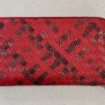 Bottega Veneta Bottega Red Intrecciato Woven Nappa Leather/Snakeskin - Preowned Photo 0