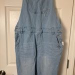 Mickey Mouse Denim Overall Disney Parks Our Universe Light Blue Jeans Women's L Size L Photo 5