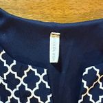 Pink Blush Maternity Print Sleeveless Shift Dress Blue Knee Length Pockets L‎ Photo 2