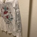 Vocal  Embellished True Love Tattoo Print Long Sleeve T-Shirt New Without Tag Photo 3