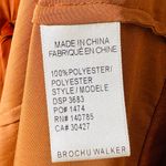 Brochu Walker  Madsen Turmeric Copper Brown Orange Satin Front Tie Midi Dress Photo 11