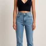 ZARA Black Ruffle Strap V-Neck Crop Top Women’s Size M NWOT Photo 0