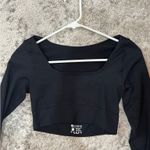 Crop top Long Sleeve Shirt Black Photo 0