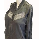 Lauren Ralph Lauren Women's Black Lace Design Zippered Sweater Size Med SKU 4092 Photo 2