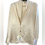 NICHOLAS Cream Satin Blouse with Belt White Size undefined Photo 1