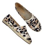 Schutz  Ohanna Leopard Print Canvas Espadrilles Slip On Neutal Size 10 Photo 0