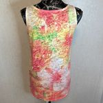 Blue 84  South Padre Island Orange Pink Yellow Tye Dye  Floral Tank Top Size M Photo 2