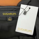 Sugar Lips  Black Off the Shoulder Back Zip‎ Closure NWT V Neck Cap Sleeve Medium Photo 6