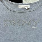 DKNY Jeans Grey Rhinestone Baby Tee L Photo 1