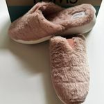 Toms Fluff Slippers Alpargata Mallow Mule Pink Rose Smoke Faux Fur Women NEW 9.5 Photo 4