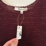 Madewell NWT Linen Sweater Tank In Mulberry Wine Size XL Photo 4