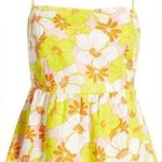 Sanctuary  Linen Blend Floral Cami Top Large Multicolor Square Neck Cut Out NWT Photo 4