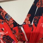 Free People  Baby It's You Navy Blue Print Mini Dress Photo 4