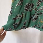 CAbi green floral lightweight sleeveless dress women size medium summery design Photo 3