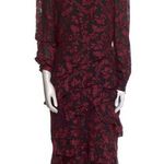 Saloni Isa floral print midi length dress Size 10 Photo 0