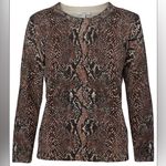 Joie  Darrell Sweater Snake Print Women's Brown & Tan Sweater Size XS Photo 2