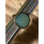 Artisan Aqua Chalcedony Ring Size 6.5 Silver Tone Boho Modern Statement Jewelry Green Photo 4