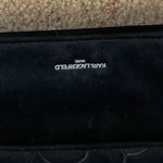 Karl Lagerfeld  Black Velvet Rose Pattern Shoulder Bag Photo 1