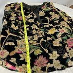 Black Rainn  large floral velvet burnout peasant top Photo 10