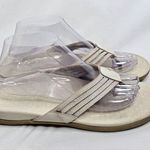 Vionic  Fallyn Cream Toe Post Orthotic Arch Support Suede Sandal Womens Size 9 Photo 2