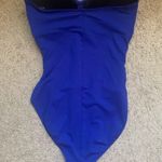 La Blanca  blue ruched halter one piece Photo 5