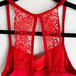 Lulus Lulu’s Dance on the Roof Red Lace Bodycon Dress Sz Small Photo 4