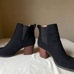 J.Crew  Rory Microsuede‎ Chelsea Ankle Boots Black Block Heel Women's Size 10.5 Photo 4